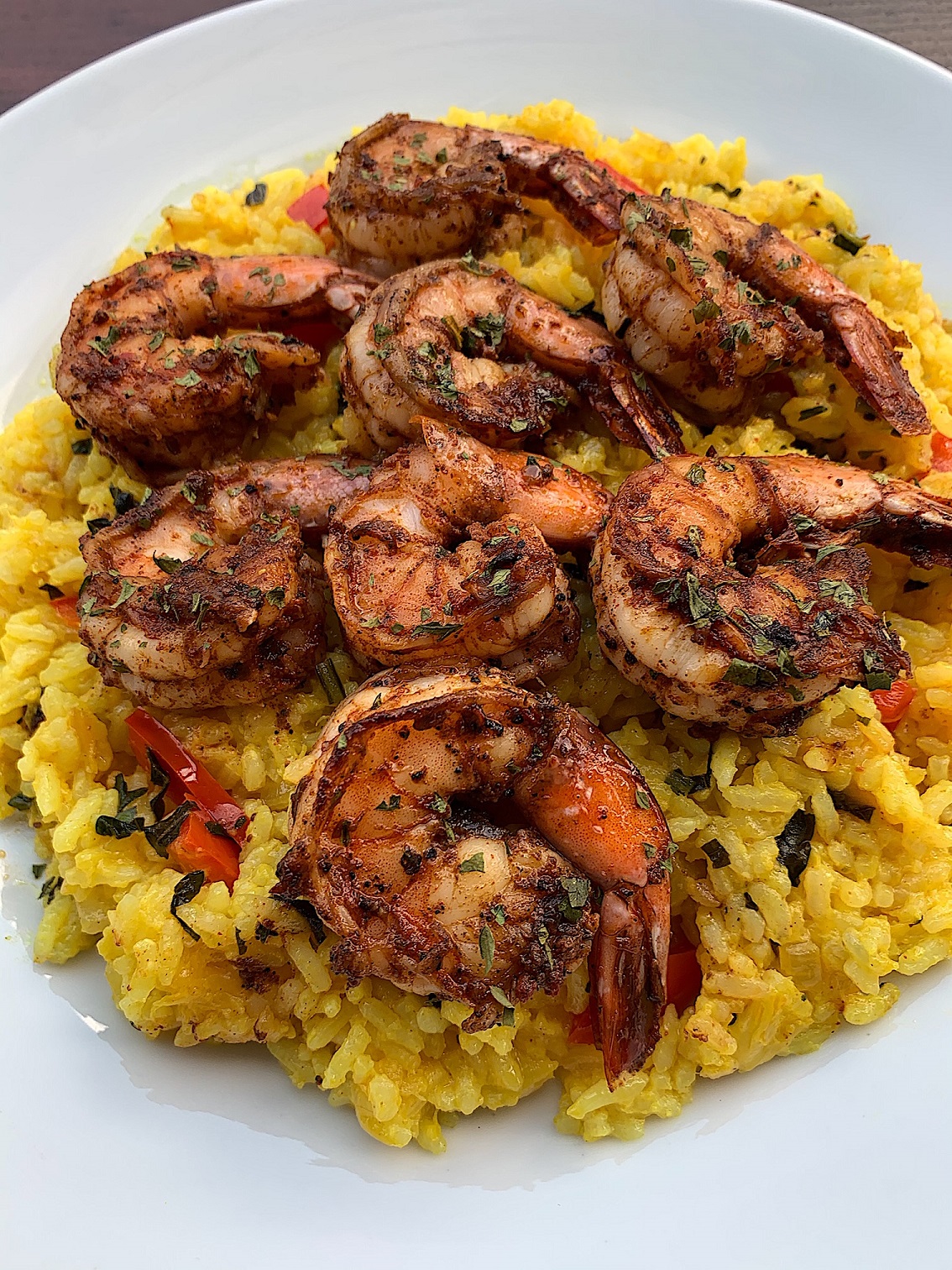 Jerk Shrimp & Pineapple Basil Rice Yel's Kitchen