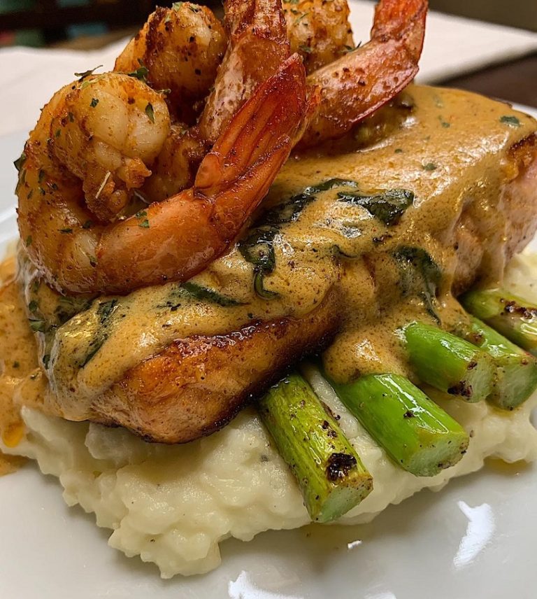 Salmon & Shrimp w/Cajun Cream Sauce - Yel's Kitchen Yel's Kitchen